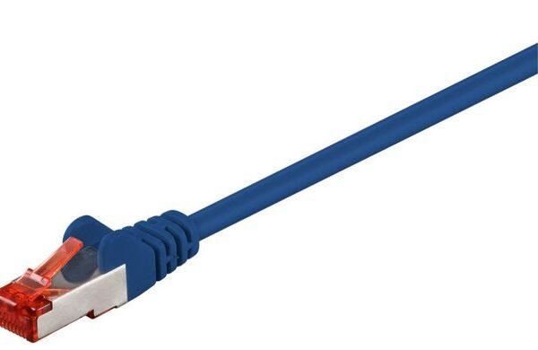 F/UTP CAT6 1m Blue PVC Outer Shield : Foil screening 4x2xAWG 27 CCA