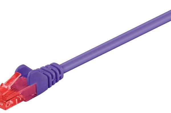 U/UTP CAT6 0.25M Purple PVC Unshielded Network Cable, PVC, 4x2xAWG 26 CCA