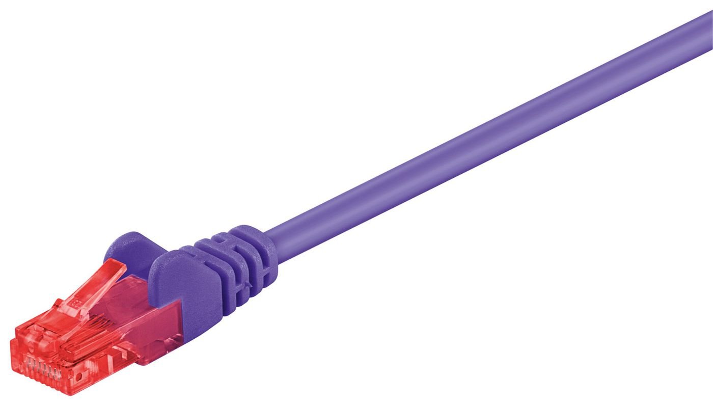 Img_25952343.jpg U/UTP CAT6 0.25M Purple PVC Unshielded Network Cable, PVC, 4x2xAWG 26 CCA - Image 1