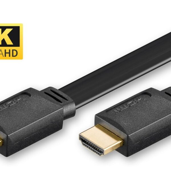 HDMI High Speed Flat cable, 5m High Speed HDMI with Ethernet, 4K*2K@30Hz, Gold-plated connectors