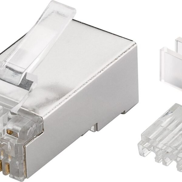 Modular Plug CAT6 Plug 8P8C FTP Shielded 50pcs in one bag with Insertion Aid, For Stranded & Solid cable