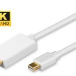 4K Mini Displayport to HDMI  Cable 2m incl. audio  transmission White, Gold plated Plugs, resolution : 4K*2K@60Hz