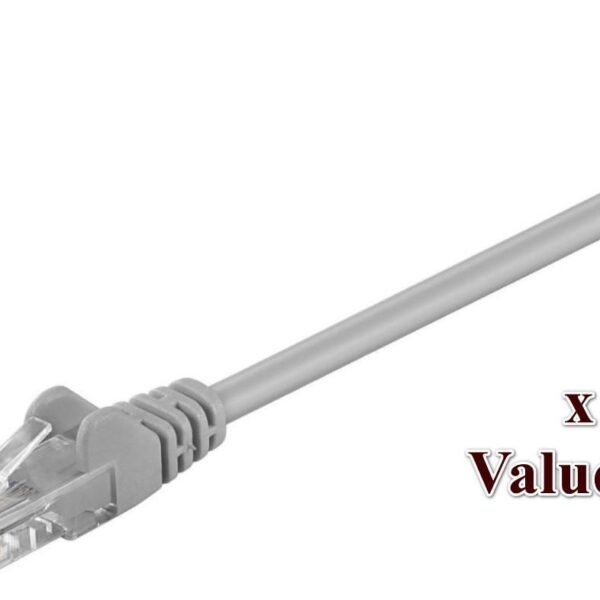 U/UTP CAT5e 5M Grey 10 Pack 1 pcs. = 10 pcs. in one bag PVC, 4x2xAWG 26 CCA