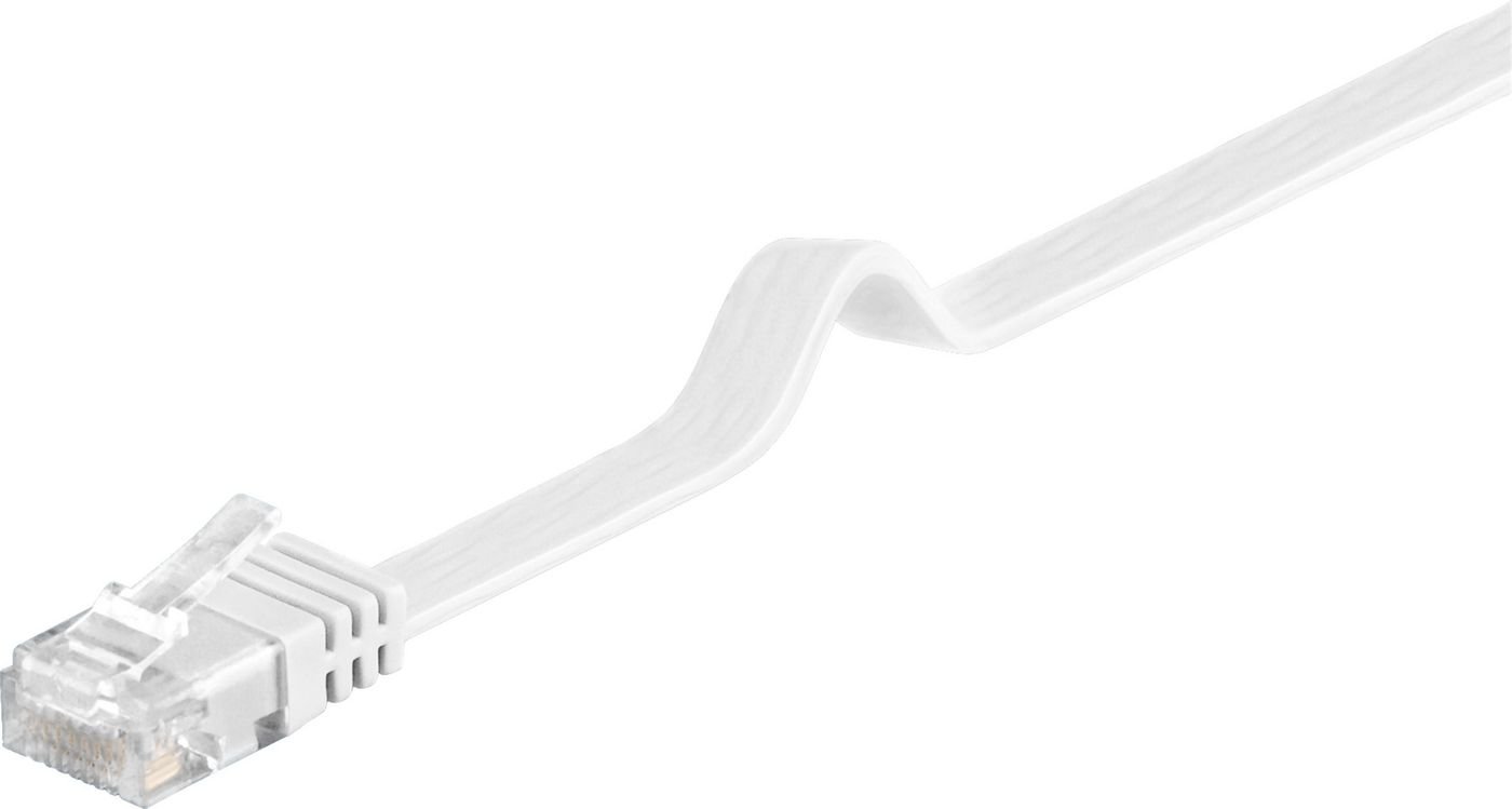 Img_25952697.jpg U/UTP CAT6 0.50M White Flat Unshielded Network Cable, PVC, 4x2xAWG 32/7 CU - Image 1