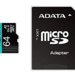 64GB UHS-I U3 V30S A2 MICRO  SDXC Retail w/1 adapter  Premier Pro, 64 GB, MicroSDXC, Class 10, UHS-I, 100 MB/s, 80 MB/s