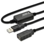 Active USB 2.0 ext. cable, 15m Integrated booster for a  loss-less signal transmission