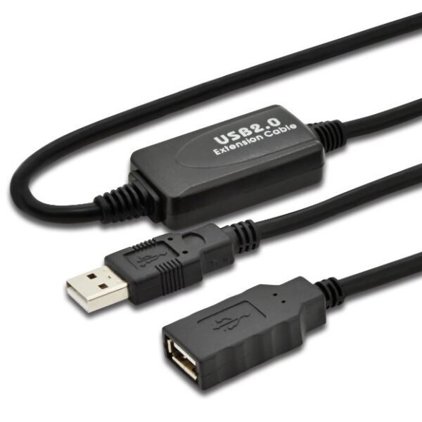 Active USB 2.0 ext. cable, 15m Integrated booster for a  loss-less signal transmission