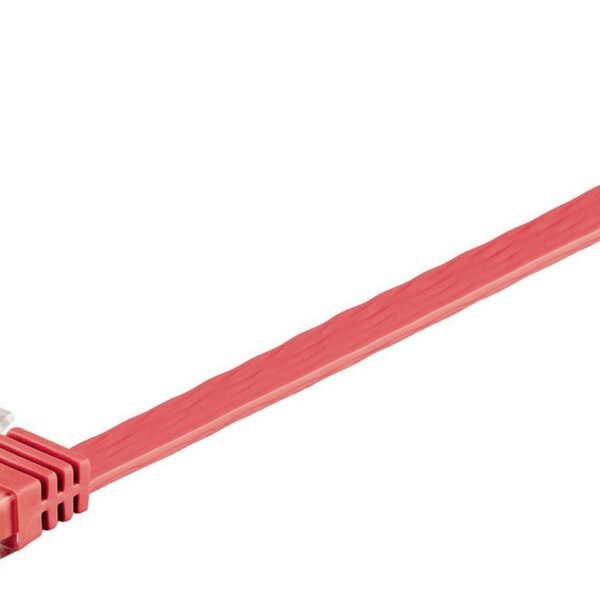 U/UTP CAT6 1M  Red Flat Unshielded Network Cable, PVC, 4x2xAWG 32/7 CU