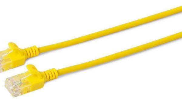 U/UTP CAT6 0.15M Yellow Slim,  Unshielded Network Cable,  PVC, 4x2xAWG 30/7 CU, OD : 3.6mm V-UTP60015Y-SLIM, 0.15 m, Cat6, U/UTP (UTP),