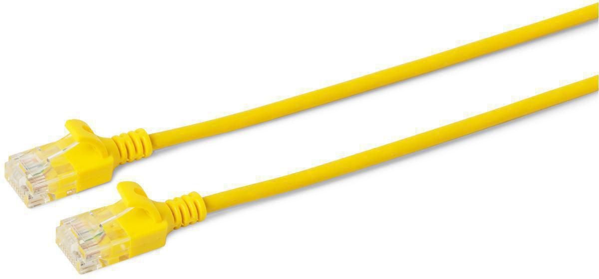 Img_26069810.jpg U/UTP CAT6 0.15M Yellow Slim, Unshielded Network Cable, PVC, 4x2xAWG 30/7 CU, OD : 3.6mm V-UTP60015Y-SLIM, 0.15 m, Cat6, U/UTP (UTP), - Image 1