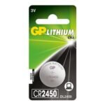LITHIUM BUTTON CELL CR2450 Blister with 1 battery. 3V For products like computers and smoke alarms