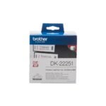 DK-22251 Continuous Paper  Label Roll - Black and Red on  White, 62mm 15,24 m.
