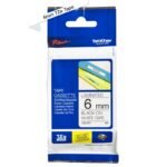 TZE211 6MM BLACK ON WHITE TAPE