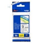 TZE221 9MM BLACK ON WHITE TAPE