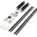 Support Kit for AV Credenza -  Black Grey H544-BG, Wall  mount, Black, Wall, AV Credenza, Steel, 229 mm