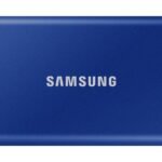 Portable SSD T7 1000 GB Blue Portable SSD T7, 1000 GB, USB  Type-C, 3.2 Gen 2 (3.1 Gen 2), 1050 MB/s, Password protection, Blue