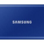 Portable SSD T7 2000 GB Blue Portable SSD T7, 2000 GB, USB  Type-C, 3.2 Gen 2 (3.1 Gen 2), 1050 MB/s, Password protection, Blue