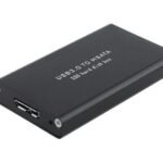 mSATA to USB3.0 SSD Enclosure MSUB3302, HDD/SSD enclosure,  mSATA, Hot-swap, USB connectivity, Black