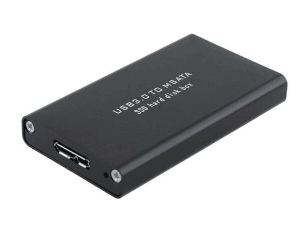 mSATA to USB3.0 SSD Enclosure MSUB3302, HDD/SSD enclosure,  mSATA, Hot-swap, USB connectivity, Black
