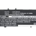 Laptop Battery for Sony  47.36Wh 14.8V 3200mAh 47Wh  Li-Pol 15V 3150mAh Black, SVF14N16CW, SVF14N26CW, SVF15N13CW, SVF15N18PW, VAIO