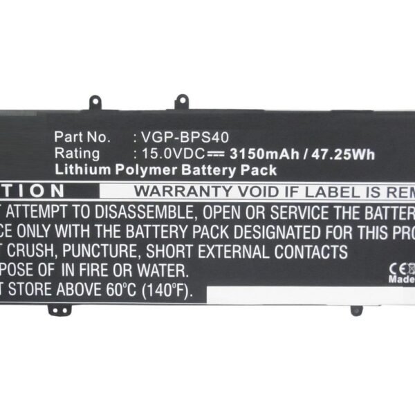 Laptop Battery for Sony  47.36Wh 14.8V 3200mAh 47Wh  Li-Pol 15V 3150mAh Black, SVF14N16CW, SVF14N26CW, SVF15N13CW, SVF15N18PW, VAIO