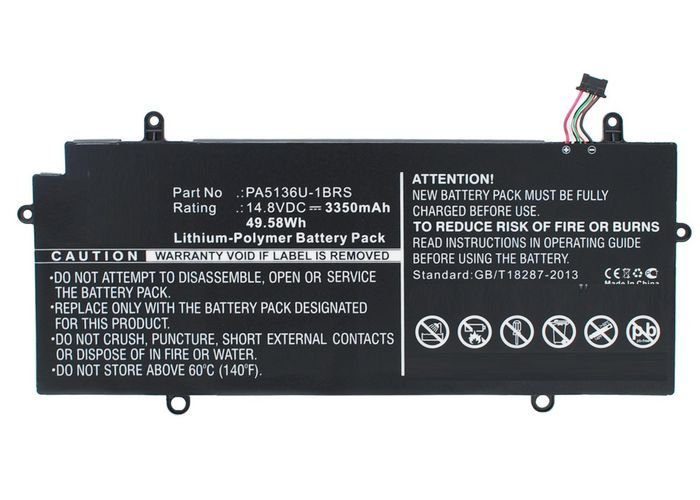 Img_26299230-1 Laptop Battery for Toshiba 52.00Wh 14.8V 3380mAh 50Wh Li-Pol 14.8V 3350mAh Black, Portege Z30, Portege Z30 Ultrabook, Portege - Image 1