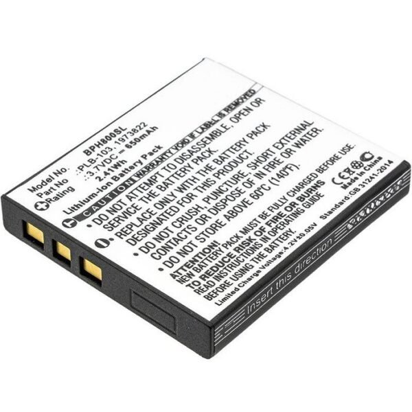 Battery 2.41Wh Li-ion 3.7V  650mAh Black for Wireless  Headset 2.4Wh Li-ion 3.7V 650mAh Black, for Bang & Olufsen Beo
