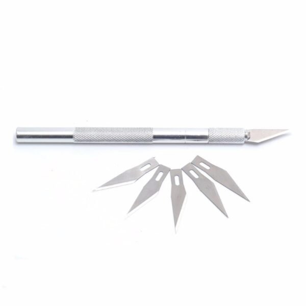 Scalpel / knife for cutting.  1*handle, 1*built-in no.11  blade, 10*blades for cutting, Package including: 1*handle, 1*built-in no.11