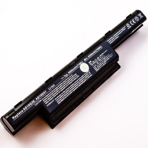 Laptop Battery for Acer 71Wh  10.8V 6600mAh 71Wh 9 Cell  Li-ion 10.8V 6.6Ah Black