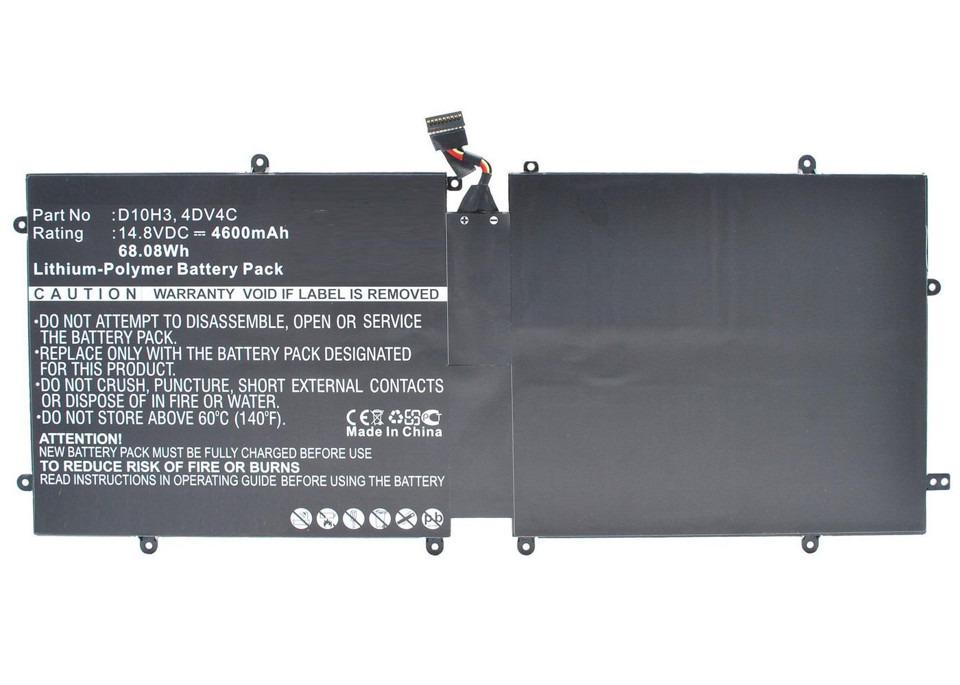 Img_26307490.jpg Laptop Battery for Dell 68.08Wh 14.8V 4600mAh 68Wh Li-Pol 14.8V 4600mAh Black, XPS 18, XPS 18 1810, XPS 18 1820, XPS 18-1810 - Image 1