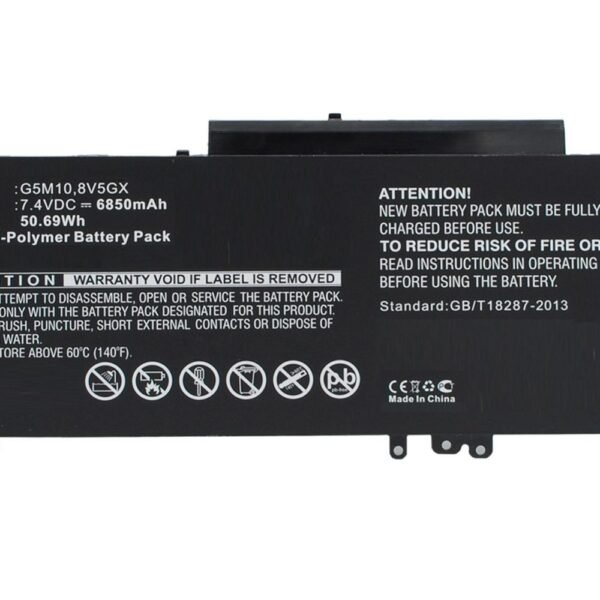 Laptop Battery for Dell  42.92Wh 7.4V 5800mAh 43Wh  Li-Pol 7.4V 5800mAh Black, Latitude 15 5000, Latitude 3150, Latitude 3160,