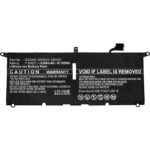 Laptop Battery for Dell  47.88Wh 7.6V 6300mAh 48Wh  Li-Pol 7.6V 6300mAh Black, XPS 13 2018, XPS 13 9370, XPS 13 9370 FHD i5, XPS
