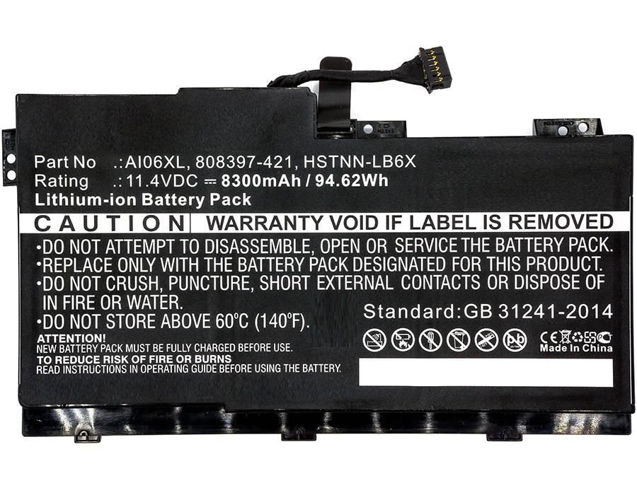 Img_26307848.jpg Laptop Battery for HP 95.76Wh 11.4V 8400mAh 95Wh Li-ion 11.4V 8300mAh Black, ZBook 17 G3, ZBook 17 G3 M9L94AV, ZBook 17 G3 T7V61ET, - Image 1