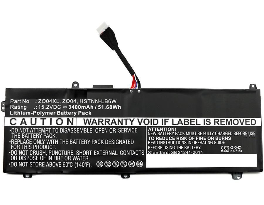 Img_26307896.jpg Laptop Battery for HP 51.68Wh 15.2V 3400mAh 52Wh Li-Pol 15.2V 3400mAh Black, Zbook Studio G3 - Image 1