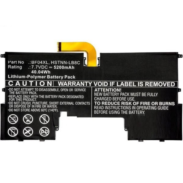 Laptop Battery for HP 40.04Wh  7.7V 5200mAh 40Wh Li-Pol 7.7V  5200mAh Black, Spectre 13-V101NA, Spectre 13-V115TU, Spectre 13-V116TU, Spectre