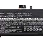 Laptop Battery for Lenovo  30.40Wh 15.2V 2000mAh 31Wh  Li-Pol 15.28V 2050mAh Black, T570, ThinkPad T570, ThinkPad T570 20H9003ACD,
