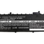 Laptop Battery for Lenovo  53.71Wh 11.55V 4650mAh 55Wh  Li-Pol 11.58V 4800mAh Black, ThinkPad X1 Carbon 2017