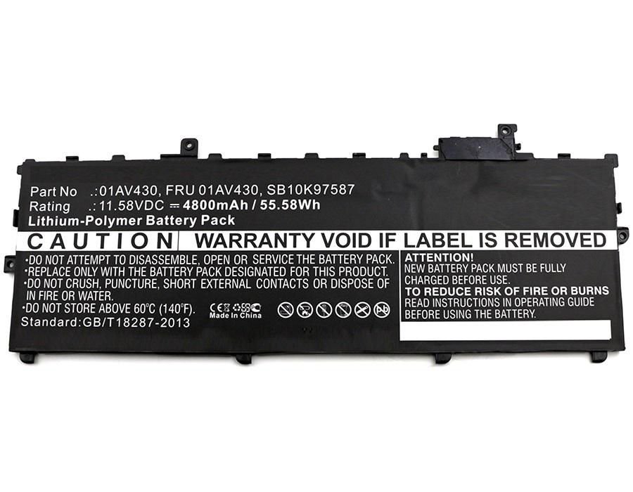 Img_26308329.jpg Laptop Battery for Lenovo 53.71Wh 11.55V 4650mAh 55Wh Li-Pol 11.58V 4800mAh Black, ThinkPad X1 Carbon 2017 - Image 1