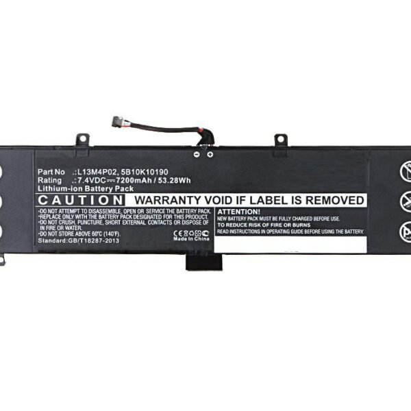 Laptop Battery for Lenovo  47.36Wh 7.4V 6400mAh 48Wh  Li-ion 7.4V 6400mAh Black, Erazer Y50, Y50-70, Y50-70AM-IFI, Y50-70AM-ISE,