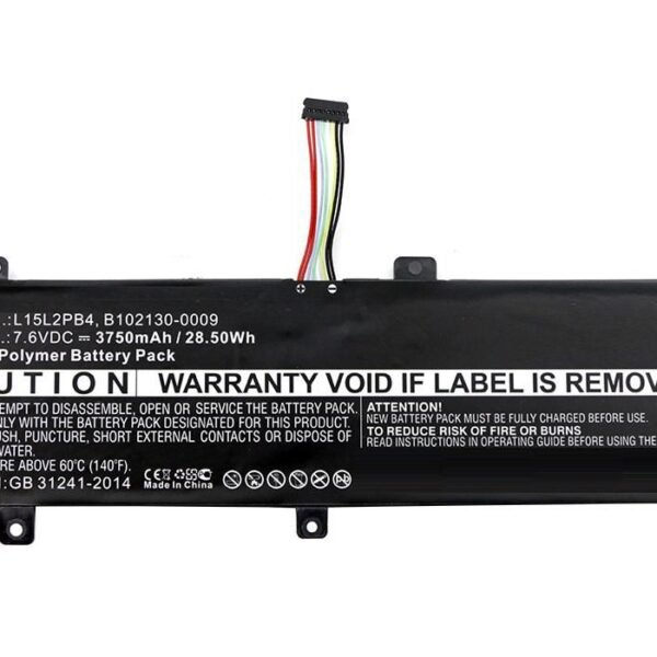 Laptop Battery for Lenovo  27.36Wh 7.6V 3600mAh 27Wh  Li-Pol 7.6V 3500mAh Black, ideapad 310 15", 310 15" Touch, 310-15ISK,