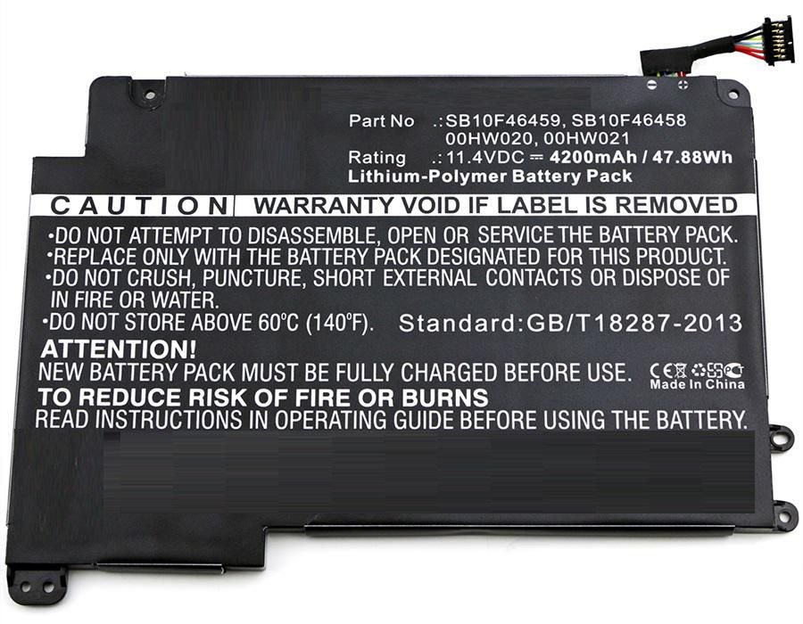 Img_26308384.jpg Laptop Battery for Lenovo 47.88Wh 11.4V 4200mAh 48Wh Li-Pol 11.4V 4200mAh Black, ThinkPad Yoga 460 - Image 1