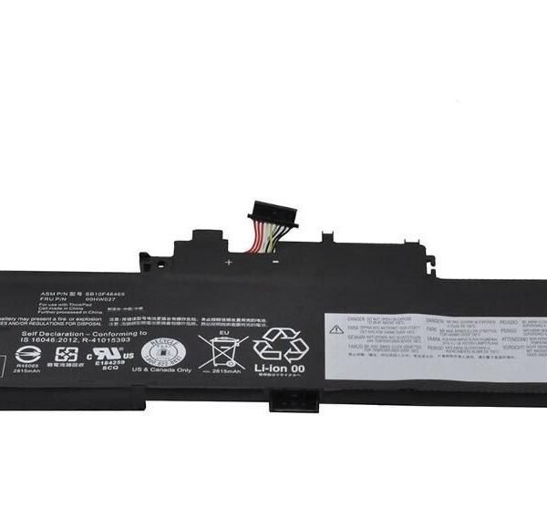 Laptop Battery for Lenovo  43.00Wh 15V 2895mAh 43WH  Li-Pol 15V 2895mAh Black, for Lenovo ThinkPad Yoga 260 Series
