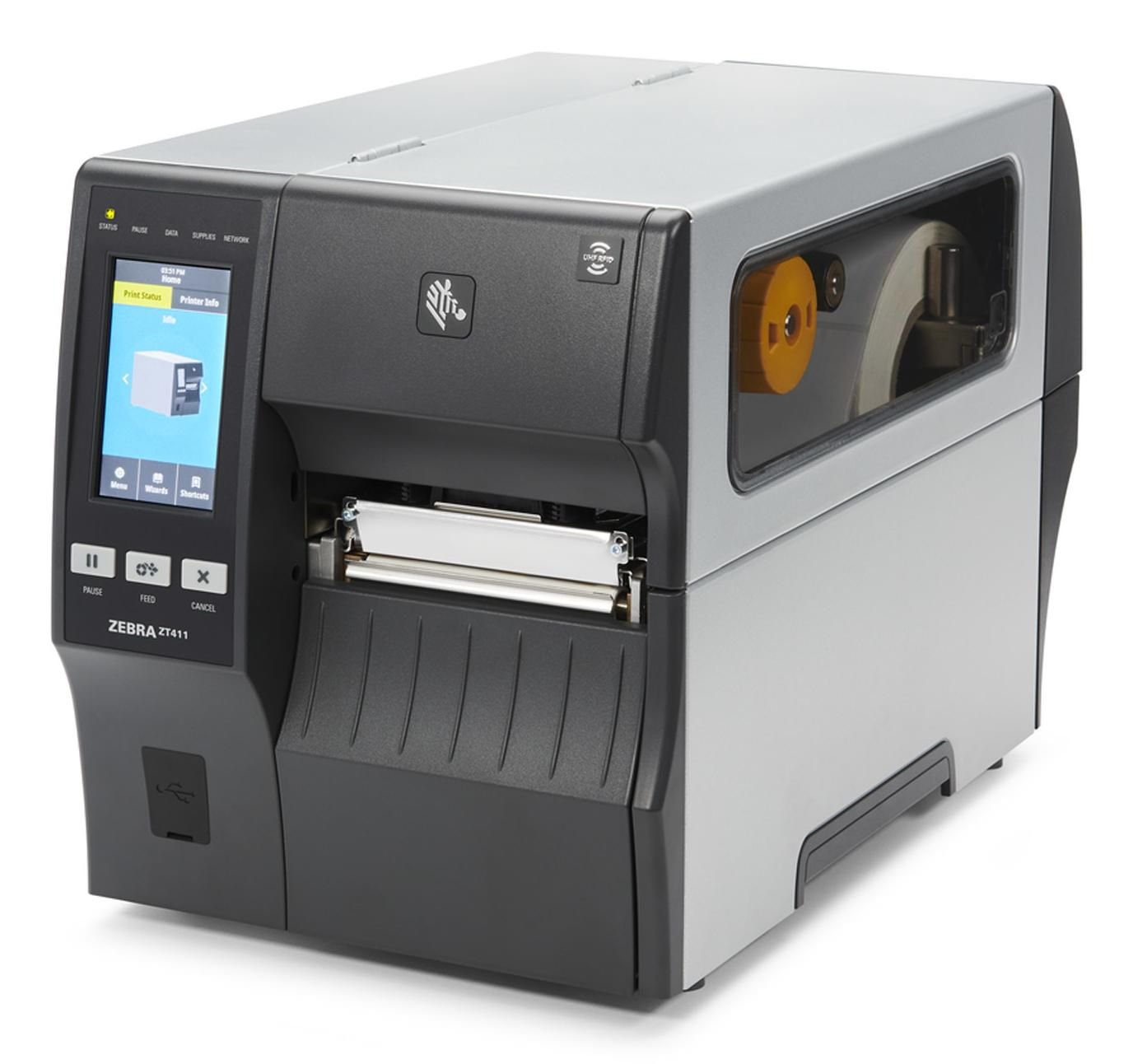 Img_26434588.jpg TT Printer ZT411 4", 203dpi, Euro,UK cord, Serial, USB, 10/100 Ethernet, BT 4.1/MFi, USB Host, EZPL Zebra ZT411, Direct thermal / - Image 1