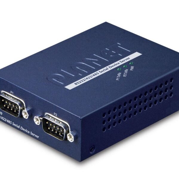 2-Port RS232/422/485 Serial  Device Server 2-Port  RS232/422/485 Serial, 10/100Base-T(X), 5.5 mA, 97 x 70 x 26 mm, 189 g, -10 - 60