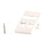 Wall plate for 2 x keystone.  Fits 50x75 mm FUGA outlet,  white
