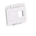Wall plate 2 x keystone for  OPUS outlet white