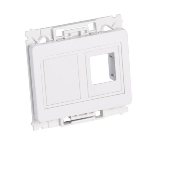 Wall plate 2 x keystone for  OPUS outlet white