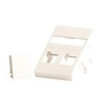 Wall plate 2 x keystone for  50 x 75 mm Clicline outlet  white