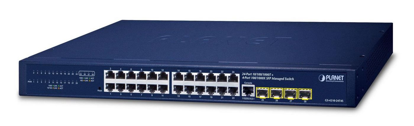 Img_26472742.jpg IPv4/IPv6, 24-Port 10/100/1000T + 4-Port 100/1000X SFP Manageable Gigabit Ethernet Switch IPv4/IPv6, 24-Port, Managed, - Image 1