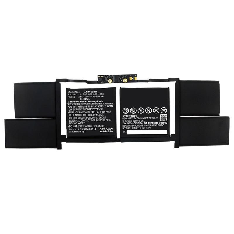 Img_26569644.jpg Laptop Battery for Apple 81.00Wh 11.4V 7100mAh 83WH 6 Cell Li-Pol 11.4V 7300mAh, MacBook Pro 15" Touch BAR A1990 mid 2018 - 2019 - Image 1